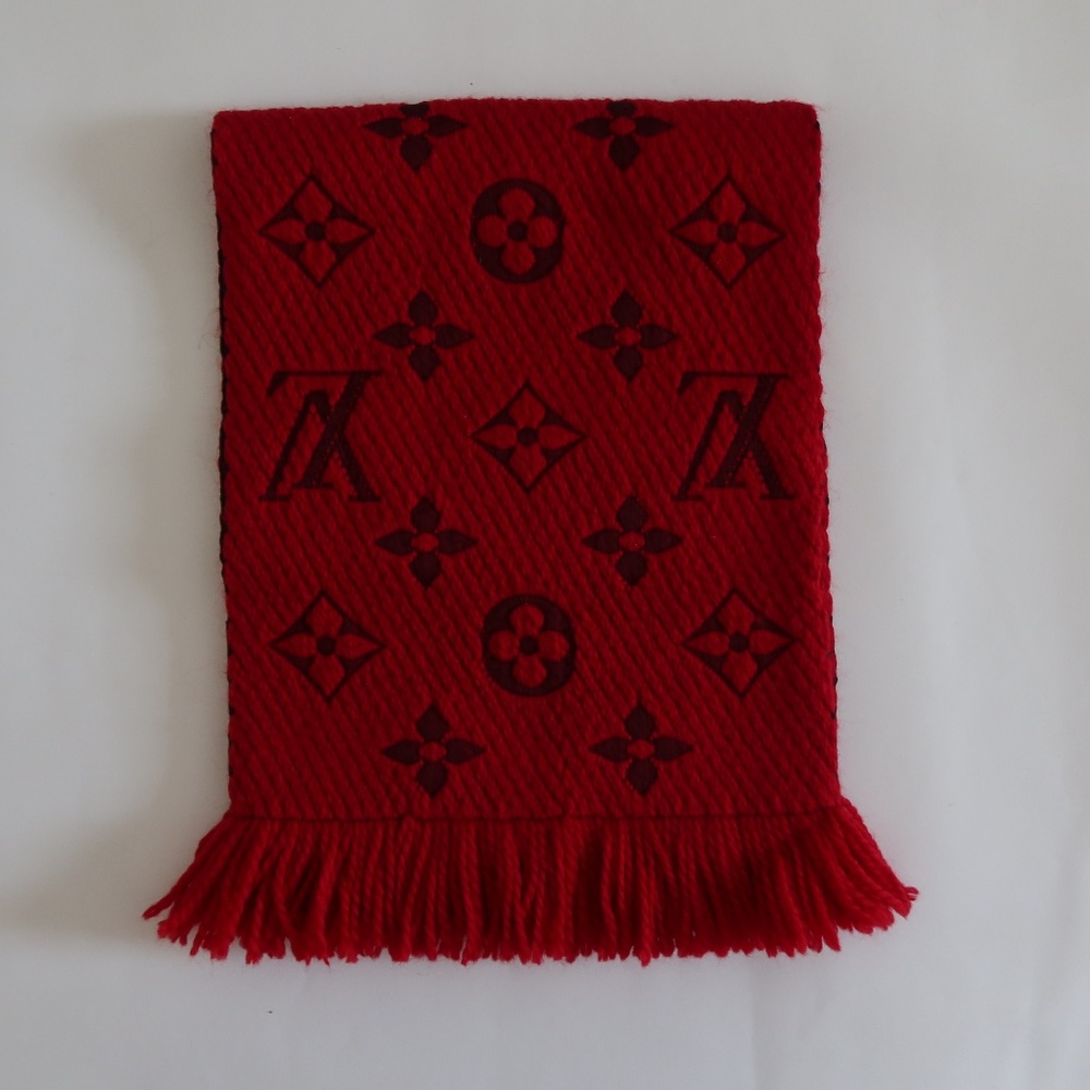 Louis Vuitton Red Logomania Scarf